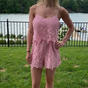 Pink Lace Romper - Francesca’s